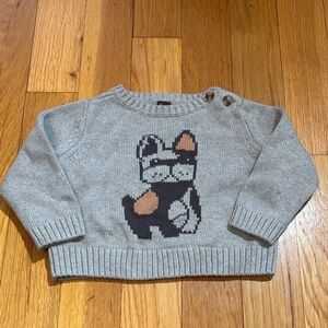 Tea Collection Toddler Frenchie Baby‎ French Bulldog Pullover Sweater